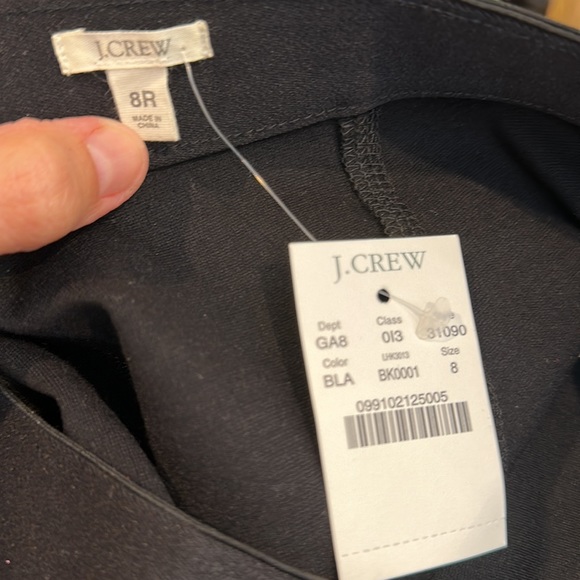 J Crew Black Pixie Pant Skinny Exposed Zipper Women’s Fitted Ankle Pant sz 8 NWT - Picture 4 of 6